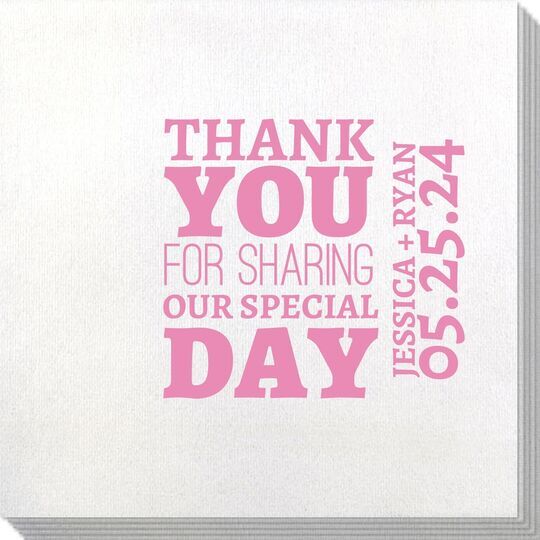 Sharing Our Special Day Bamboo Luxe Napkins